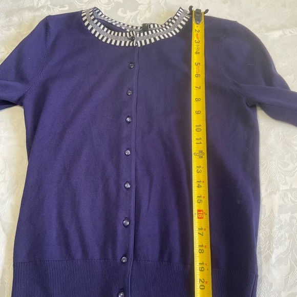 New With Tags Cable and Gauge Cardigan Sweater Size Small Button Front Blue - Picture 7 of 11